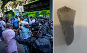 שוטר במצב קשה לאחר המהומות בתל אביב (צילום: פלאש 90)