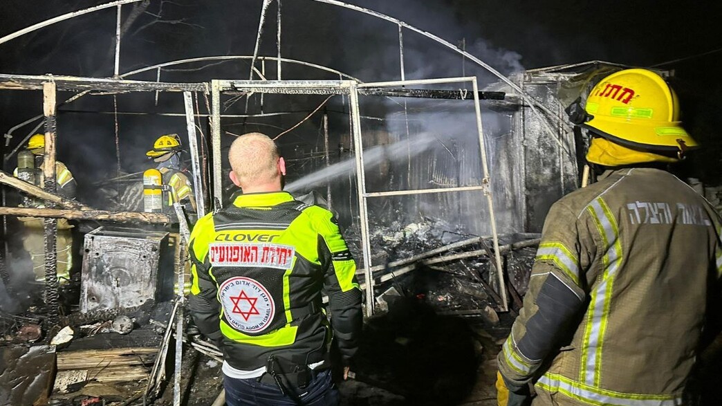 שרפה בקרוון בפארק הרצליה שרפה בקרוון בפארק הרצליה