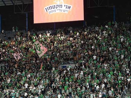 רק 5,000 אוהדים ירוקים הגיעו לטדי (ברני ארדוב) (צילום: ספורט 5)