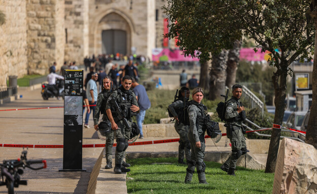 פיגוע, עיר העתיקה, שער יפו, ירושלים (צילום: אייל מרגולין, פלאש 90)