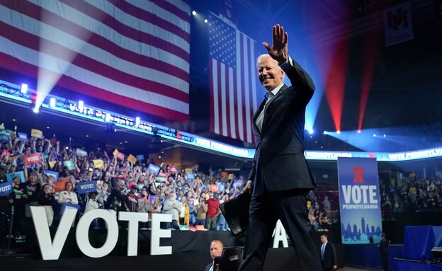 ביידן בקמפיין בחירות האמצע, 2022 (צילום: AP)