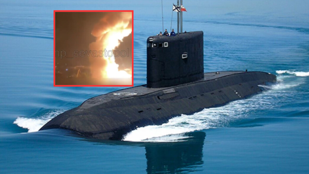 הצוללת והפיצוץ בנמל (צילום: mil.ru | רשתות חברתיות לפי סעיף 27א' לחוק זכויות יוצרים)