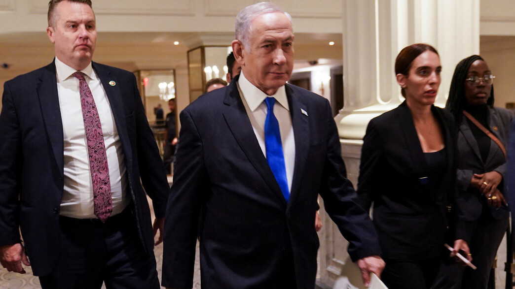 נתניהו בדרכו לפגישה עם ביידן נתניהו בדרכו לפגישה עם ביידן