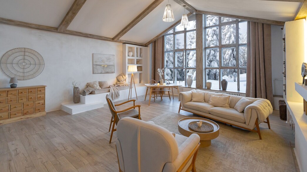 סלון מעוצב בבית נופש סלון מעוצב בבית נופש