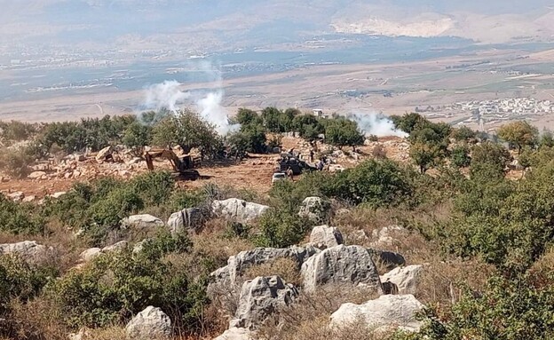 חילופי ירי של רימוני גז בהר דב