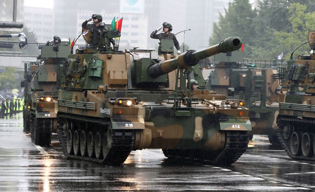 המצעד הצבאי (צילום: Chung Sung-Jun/GettyImages)