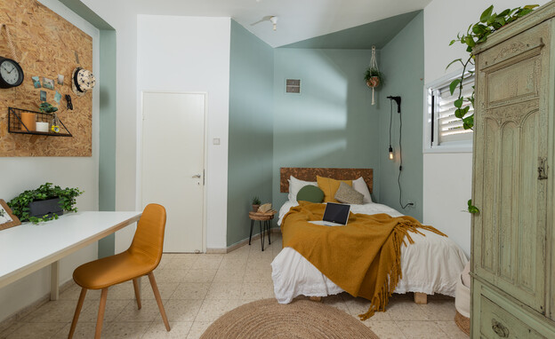חדר בדירת שותפים תא עיצוב חגיתא הום סטיילינג (צילום: ג'ניה מוסק)