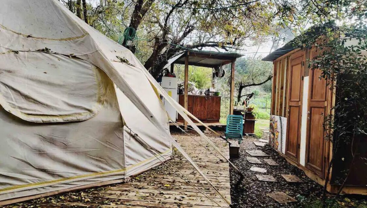בתים להחלפה אוהל גלאמפינג בטבעון (צילום: רחל ברוך)