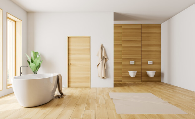 חדר רחצה, אמבטיה עומדת (צילום: ImageFlow, SHUTTERSTOCK)
