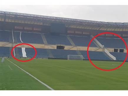 המחיצות ביציע הפועל ת&quot;א