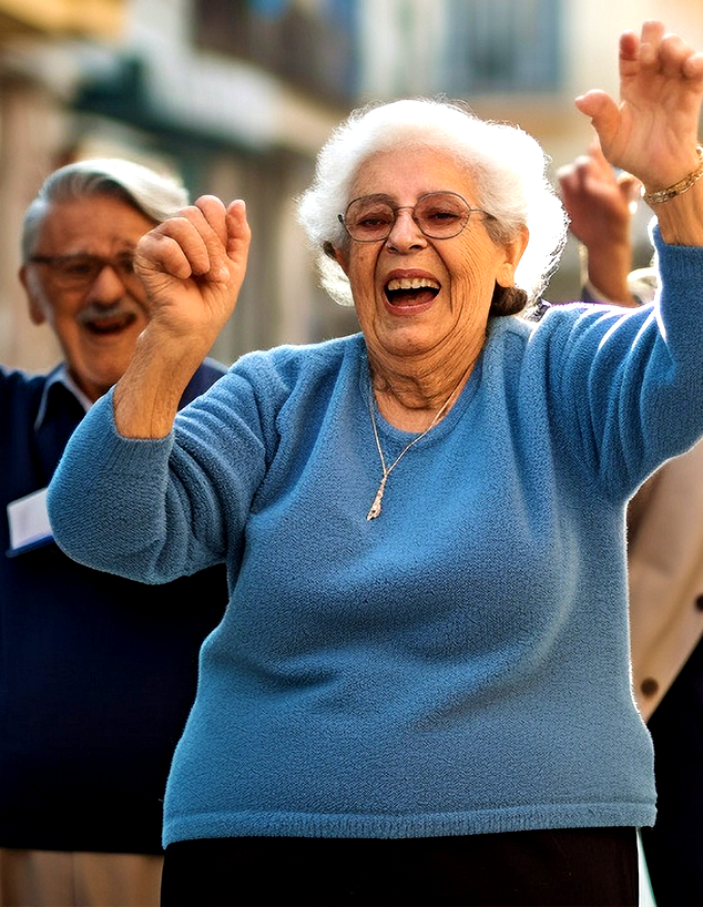 קשישים שמחים (צילום: 123rf)