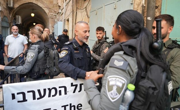 פעילות שוטרים השבוע באזור העיר העתיקה בירושלים (צילום: דוברות המשטרה)