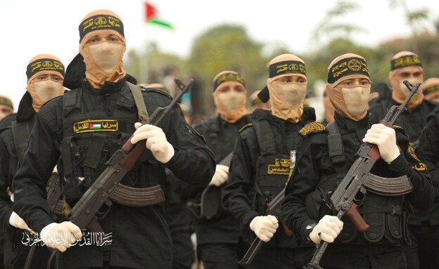 מפגן צבאי של הזרוע הצבאית של הג'יהאד האיסלאמי