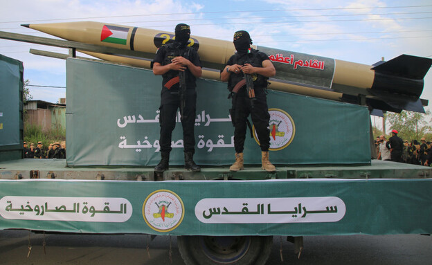 מחבלי הארגון כפי שתועדו ברצועה (צילום: Ahmad Hasaballah/Getty Images)