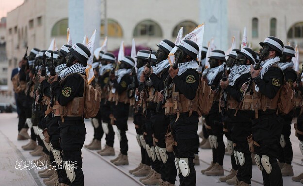 המצעד הצבאי של הג'יהאד האסלאמי בג'נין (צילום: ללא)