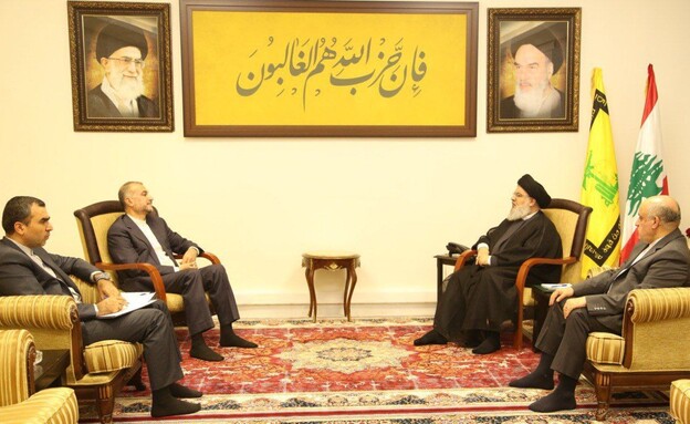 שר החוץ האיראני נפגש עם נסראללה