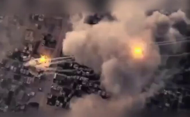 שיגור ירי תמ"ס במהלך תקיפת חיל האוויר (צילום: דובר צה"ל)