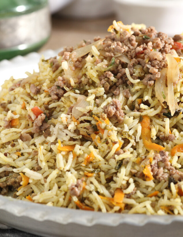 אורז בניחוח בהרט עם בשר בקר אחרי