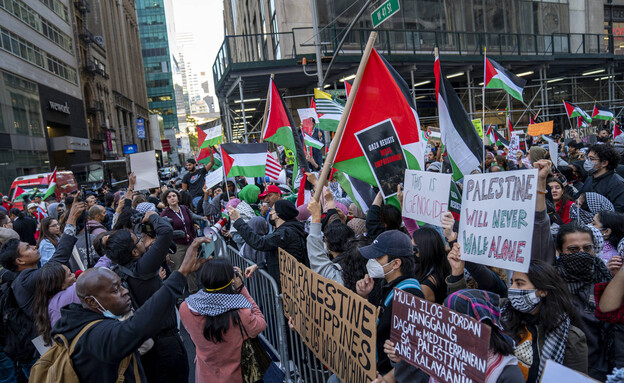 ניו יורק מחאה פרו פלסטינית  (צילום: Robert Nickelsberg, getty images)