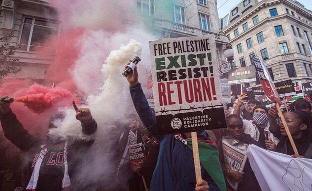 הפגנות פרו פלסטיניות לונדון בריטניה (צילום: Guy Smallman , getty images)
