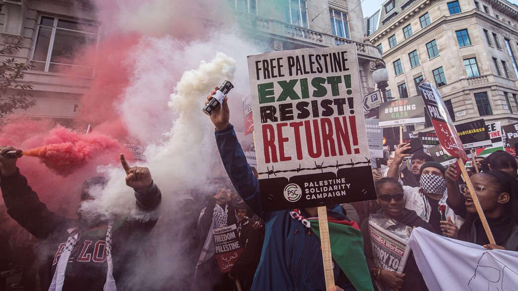 הפגנות פרו פלסטיניות לונדון בריטניה (צילום: Guy Smallman , getty images)
