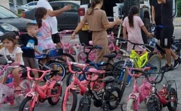 האופניים שהועברו לילדים מעוטף עזה