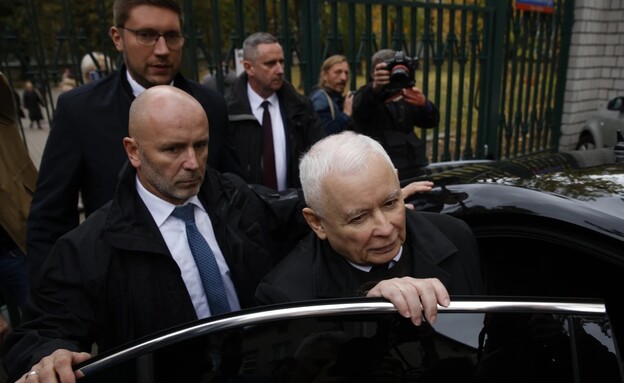 ירוסלב קצ'ינסקי, מנהיג מפלגת החוק והצדק בפולין (צילום: AP)