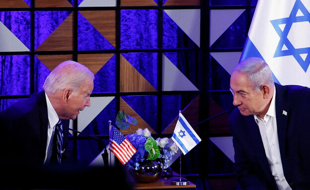פגישת נתניהו וביידן בישראל, מלחמת חרבות ברזל (צילום: רויטרס)
