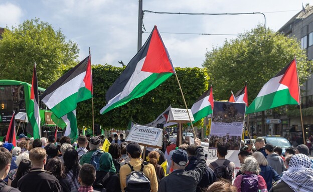 דבלין הפגנה בעד פלסטין (צילום: LiamMurphyPics, shutterstock)