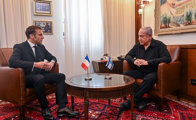רה"מ נתניהו נפגש עם נשיא צרפת מקרון (צילום: קובי גדעון , לע"מ)