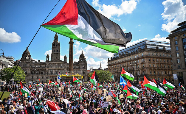 סקוטלנד גלזגו פלסטין (צילום: Jeff J Mitchell , getty images)