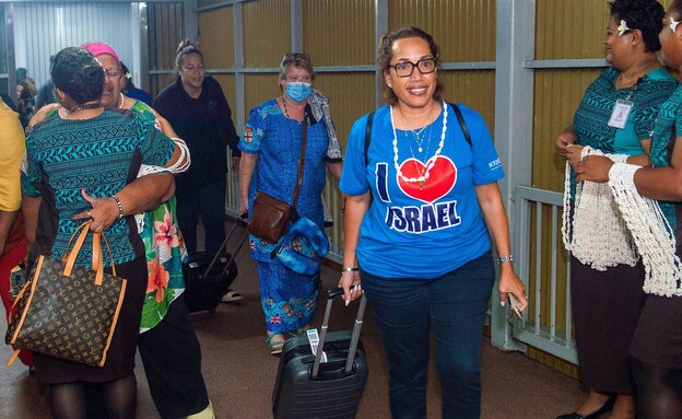 אזרחי פיג'י חוזרים מהמלחמה בישראל (צילום: LEON LORD, getty images)