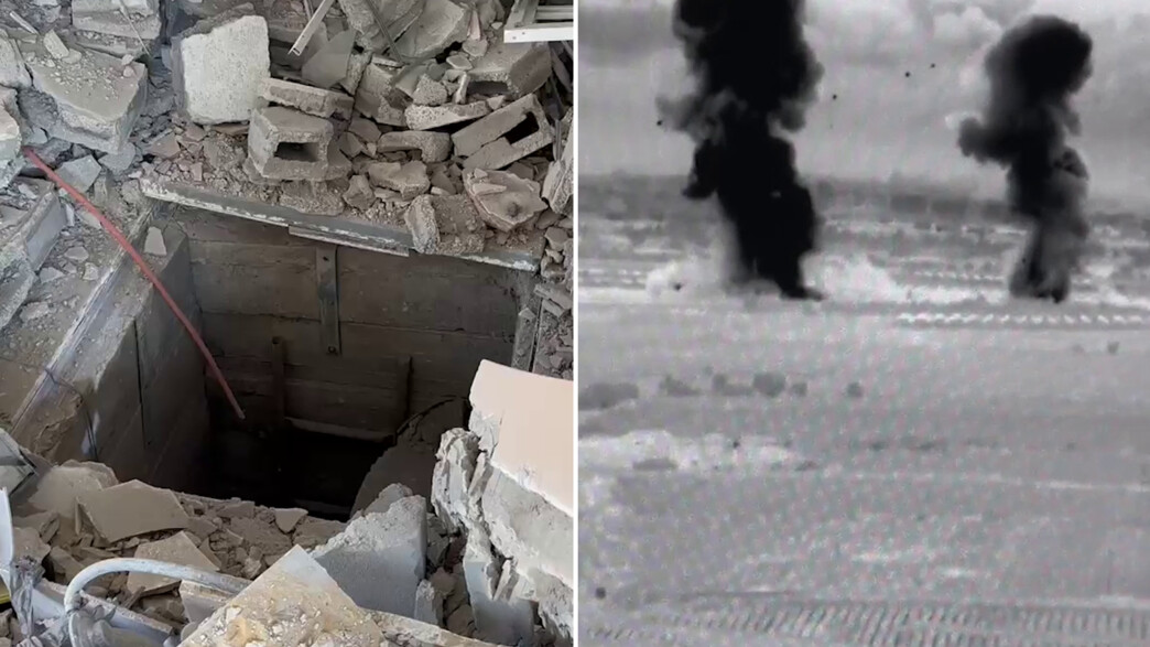 חשיפת פירי מנהור בפאתי בית חאנון חשיפת פירי מנהור בפאתי בית חאנון