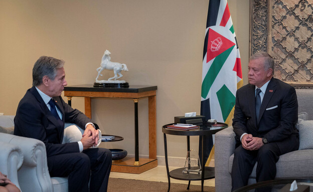 שר החוץ האמריקני בלינקן עם מלך ירדן עבדאללה (צילום: רויטרס)