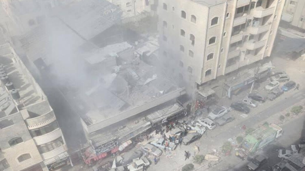 תקיפה סמוך לבית החולים אל-קדס בעזה