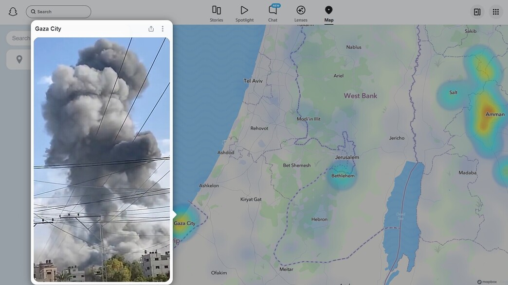 פעילות בישראל ובעזה בסנאפצ'ט