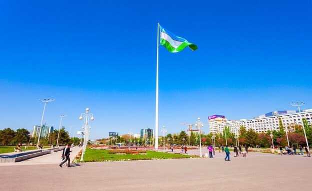 טשקנט דגל אוזבקיסטן  (צילום: Poliorketes, shutterstock)