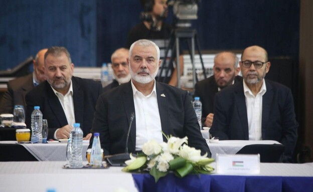 בכירי חמאס במסיבת עיתונאים