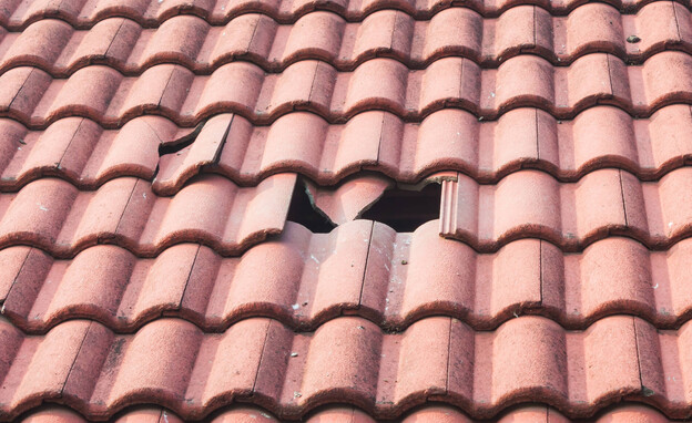 רעפים שבורים בגג (צילום: photosthai, SHUTTERSTOCK)