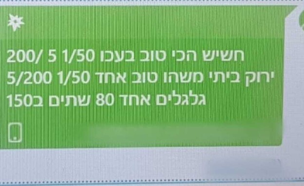 הודעת סחר בסמים, עכו, 26.11.2023 (צילום: דוברות משטרת ישראל)