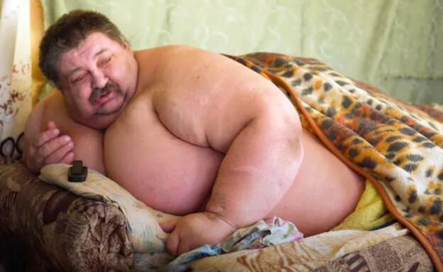 אחד הגברים השמנים בעולם מת בגלל המשקל (צילום: Newsflash)