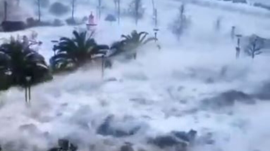 סערה מטורפת באזור הים השחור: יותר מחצי מיליון איש מנותקים מחשמל (צילום: מתוך הרשתות החברתיות לפי סעיף 27א' לחוק זכויות יוצרים)