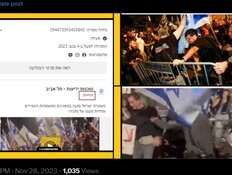 פרסומים של קבוצת "סוכנות ידיעות תל אביב" שהציג ארג (צילום: צילום מסך מתוך טוויטר)