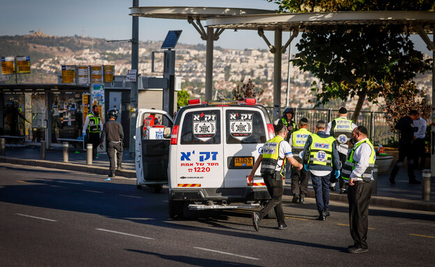 פיגוע ירי בכניסה לירושלים (צילום: פלאש 90)