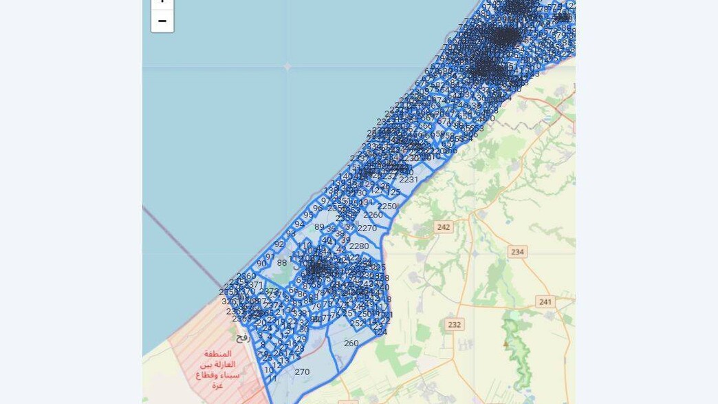 מיפוי של הרצועה לתאי שטח מזעריים מיפוי של הרצועה לתאי שטח מזעריים