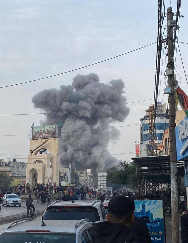 בעזה מדווחים: תקיפה בכיכר א-נג'מה שבמרכז רפיח