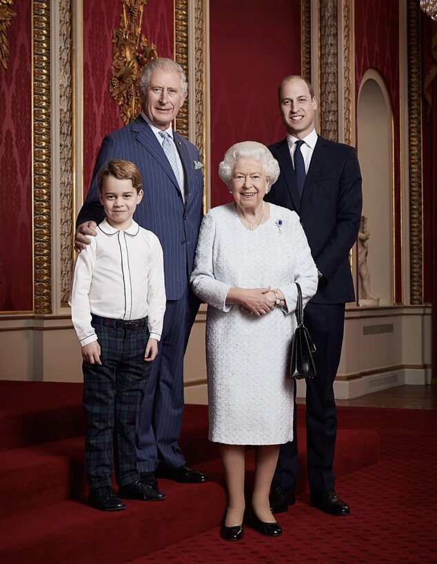 המלכה אליזבת׳, צ׳ארלס, וויליאם, ג'ורג', 2020 (צילום: Kensingtonroyal, photo by Ranald Mackechnie, instagram, getty images)