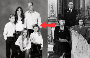 המלך ג'ורג' השישי, המלכה האם, המלכה אליזבת', וויליאם, קייט (צילום: Central Press / Stringer | Handout, getty images)