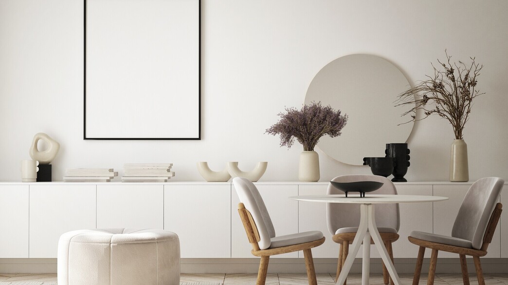 עיצוב סקנדינבי, פינת אוכל עגולה קטנה