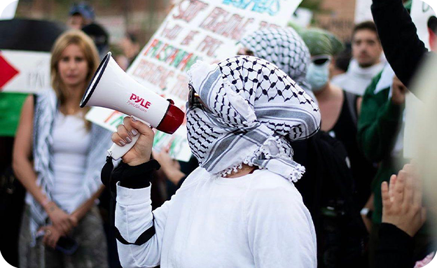 הפגנות פרו פלסטיניות ב-USC (צילום: ללא)